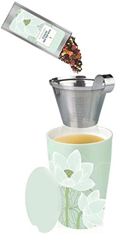 Tea Forte Double-Walled Ceramic Kati Cup, Lotus Blossom, 12 oz - Image 5