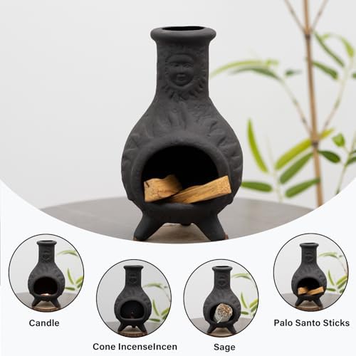 Sun Face Palo Santo Holder, Smudge Bowl for Sage Sticks and Incense Cones - Image 5