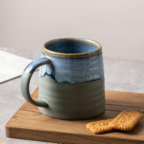 15.5oz Large Heavyweight Ceramic Mug, Reactive (Blue-Grey) - Image 5