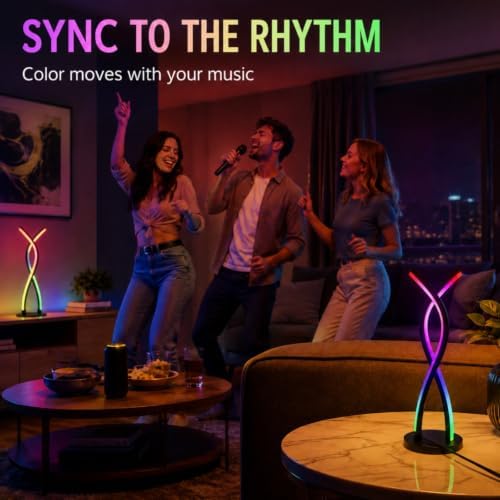 MORIACC Smart RGB LED Table Lamp with Music Sync & App Control - Image 2