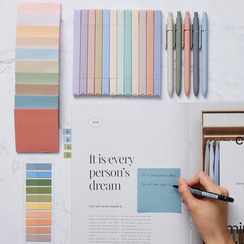 Jutom 38 Pcs Book Annotation Kit for Bible Study, Retro Color, Square - Image 2