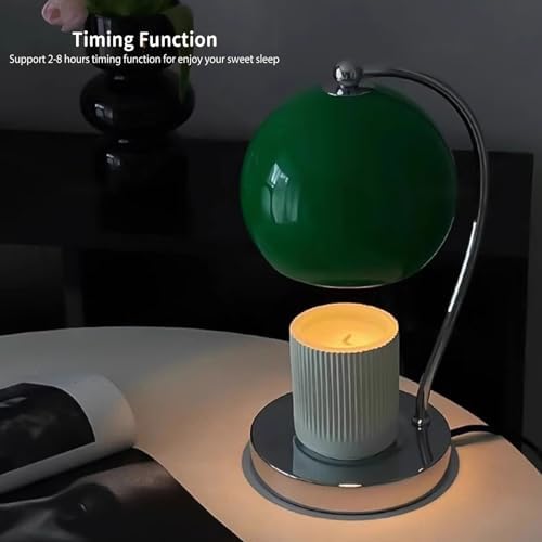 Candle Warmer Lamp, Wide Base, Timer/Dimmer(Green) - Image 4