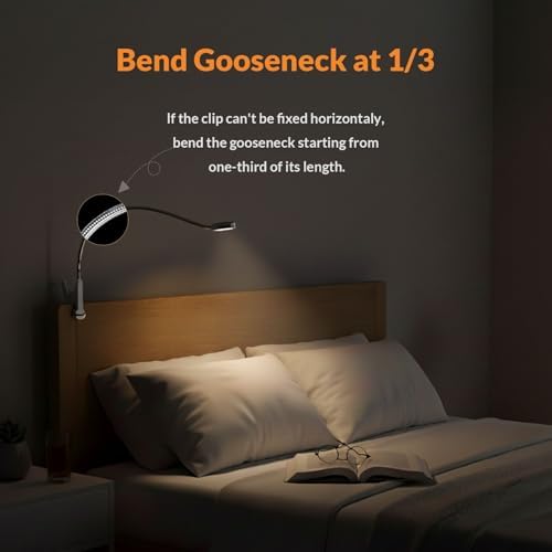 LEPOWER Clip on Light, Book Reading Lamp for Desk, Bed Headboard and Dorm - Image 4