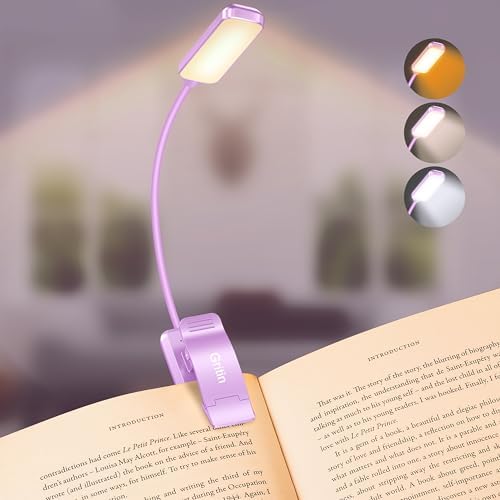 Gritin 9 LED Rechargeable Book Light for Reading in Bed by Gritin