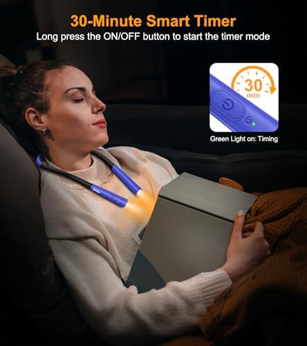 Gritin Book Light, Eye Caring 4-Color&5-Brightness Neck Light Reading Light - Image 7
