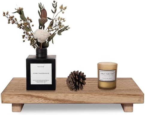 Wood Bathroom Tray Farmhouse Decor Kitchen Soap Holder, 11.8"x7" Brown by zoocatia