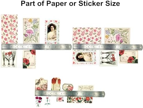 Esweny 200PCS Vintage Scrapbooking Supplies Pack, Aesthetic Scrapbook Sticker Paper Art Journaling Kit for Junk Journals,Planner,Cottagecore Decor Gifts (Pink Series) - Image 4