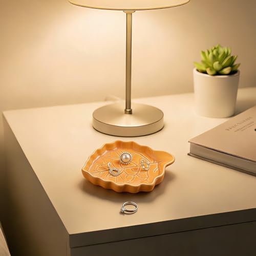 Ceramic Leaf Ring Dish, Jewelry Trinket Tray with Gift Box - Image 5