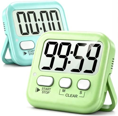 Antonki 2 Pack Digital Timer for Kids Classroom Kitchen Timers for Cooking by Antonki