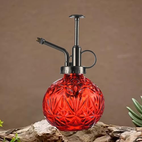Spray Bottle for Plants, Plant Mister Spray Bottle, Glass Plant Mister Spray Bottle, Embossed Vintage Glass Watering Can, Succulent Watering Bottle with Top Pump for Outdoor (KK) - Image 3