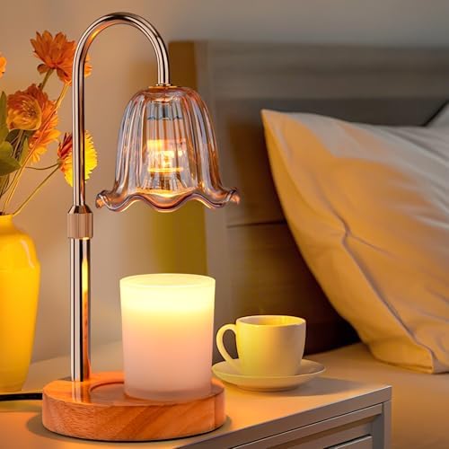 Candle Warmer Lamp Electric Timer: Dimmable Candles Warming Lamps - Height Adjustable Burner Jar - No Flame Scented Melts Wax - All Candle Jars Home Decor Table Light by Unknown