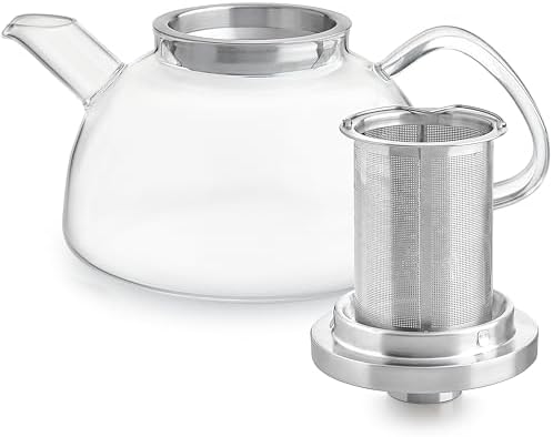 Teabloom Balance Borosilicate Glass Tea Kettle & Teapot – Stovetop-Safe, 40oz – Deep Loose Tea Infuser for Hot & Iced Tea – Elegant & Versatile Design for Tea Connoisseurs - Image 6
