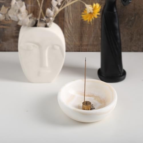 Koville Turkish Natural Marble Incense Holder, 5inch Incense Holders for Sticks, Sturdy Incense Burner Ash Catcher, Ideal for Meditation, Relaxing, Easy to Clean - Image 7