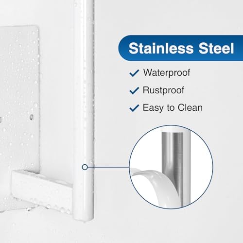 Paper Towel Holder Under Cabinet, Self-Adhesive or Drilling, White - Image 3