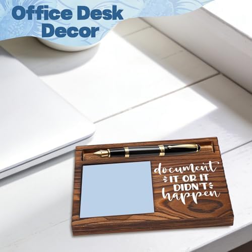 FOUGSTA Funny Office Gifts for Nurse, Gag Office Gifts for Nurse, Fun Decor Present for Coworker, Wooden Notepad Pen Holder With Gag Quotes,16.5 x 12 x 1.5 cm,XXN13 - Image 4