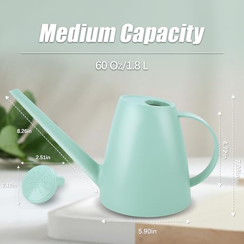 1.8L Watering Can, Small Watering Can for Indoor Plants with Long Spout - Image 2