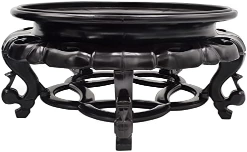 fengshuisale Oriental Furniture Fishbowl Stand Vase Base Stable Home Decoration Display Stand（12.6 in） by fengshuisale