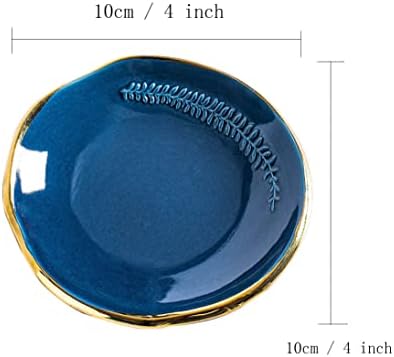 Leaf Jewelry Dish Tray Ring Holder, Blue - Image 5