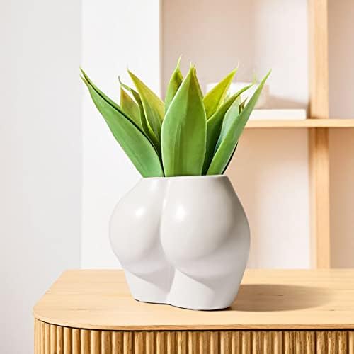 Cute Body Shaped Planter Fun Resin Plant Pots with Drainage Hole - Image 3