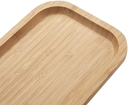 Bamboo Vanity Tray, Bathroom Counter Tray, Toilet Tank Tray, Bathroom Tray for Organizing and Home Decor, 7.9 x 5.1 x 0.8 inch - Image 3
