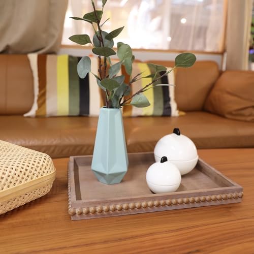 Hrastany Wood Decorative Tray for Coffee Table, Brown, 15.7"*11.8"*1.57" - Image 3