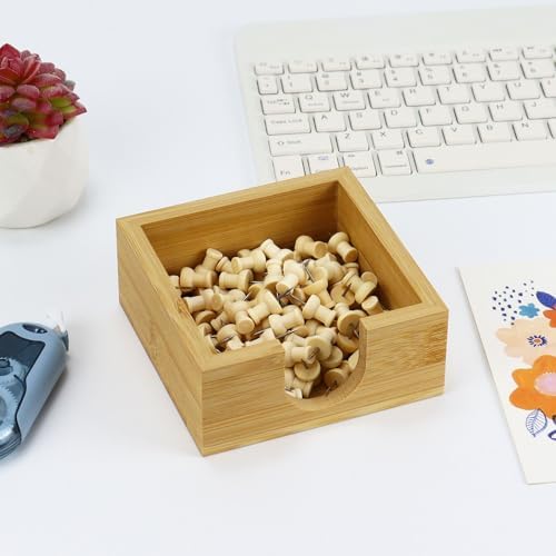 MultiBey Bamboo Sticky Note Holder, Wood Post It Note Dispenser - Image 4