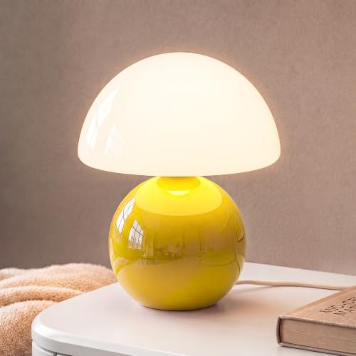 Dawnwake Mushroom Lamp Table Lamp for Bedroom-Small Desk Table Lamps,Yellow by Dawnwake