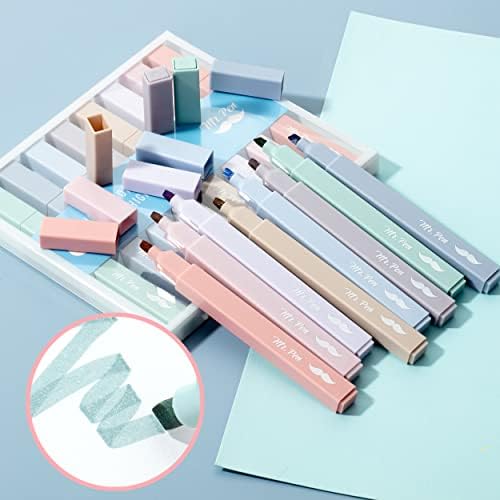 Mr. Pen- Aesthetic Highlighters No Bleed, 8 Pack, Morandi Colors | Chisel Tip, Cute Highlighters Assorted Colors for Journaling, Highlighting, Underlining, Fast Dry, Back to School Supplies - Image 4