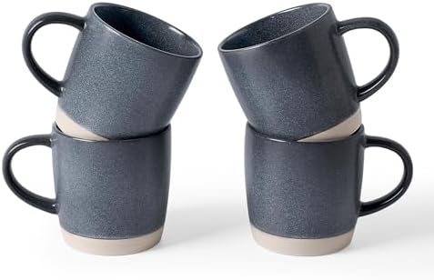 famiware Coffee Mugs Set of 4, Milkyway 13 oz Ceramic Cup Set with Handle by Famiware