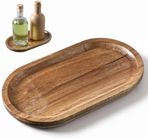 Ouligay Small Wooden Tray for Decor 7.48×4.13 Inch Mini Wood Serving Tray by Ouligay