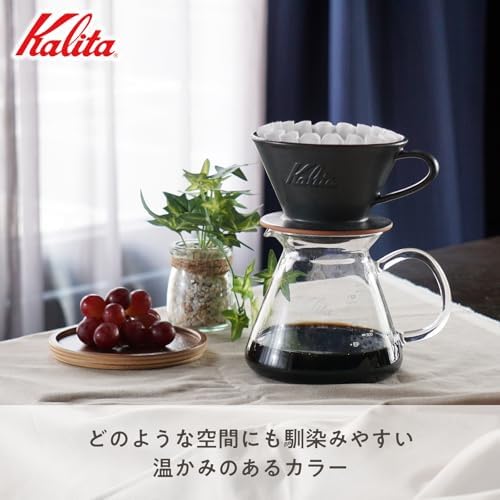 Kalita Coffee Dripper Mino Ware, High Heat Retention, Ceramic for 2 to 4 People, Sand Black, #02107 Wave Series, Made in Japan, Drip Equipment, For 2 People, For 4 Cups, Porcelain, Stylish, Outdoor - Image 3