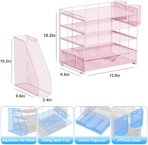 gianotter 5-Tier Desk Organizer with Drawers and File Holders - Image 5