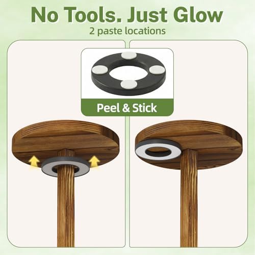 iDavosic.ly 5 Tier Wood Plant Stand Indoor Corner with Grow Light, Brown - Image 4