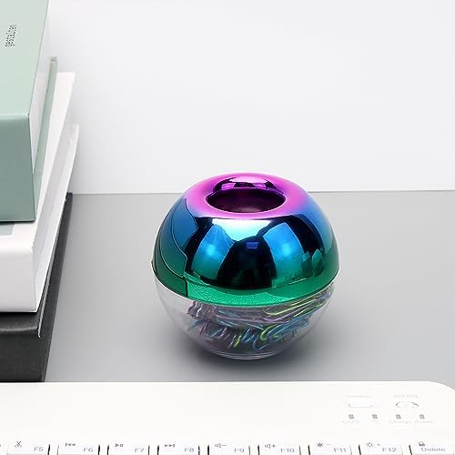 Rainbow Paper Clip Holder Dispenser & 100 Paper Clips - Image 4