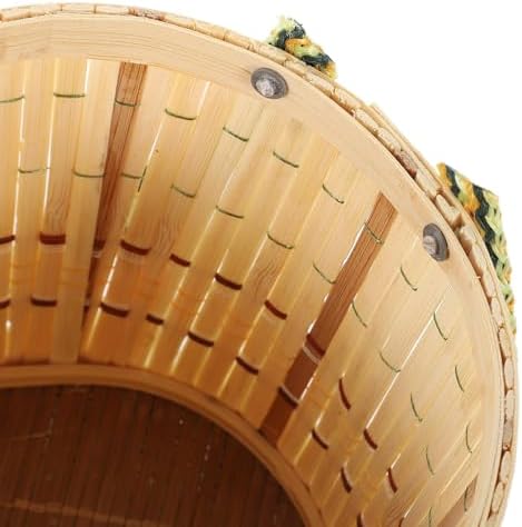 Woven Basket for Fruit and Eggs, Small Handheld Storage Basket, Natural Material, Large Capacity Organizer for Kitchen and Picnic Use - Image 4