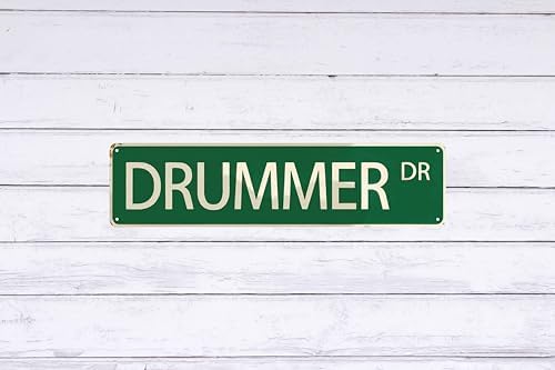 Classic Drummer Street Metal Sign 4x16 in Wall Art for Music Lovers Installation for Home Decor - Image 6