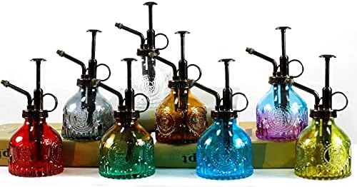 Hniuyun Glass Plant Mister Spray Bottle, 6.4 All Vintage Plant Spritzer Watering Can, Bronze Plastic Top Pump, Plant Mister Glass Watering Garden Tool (Blue) - Image 7