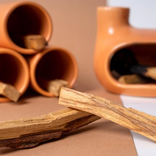 Palo Santo Holder Set with Chiminea Burner & 3 Storage Matchstick Holders - Image 6