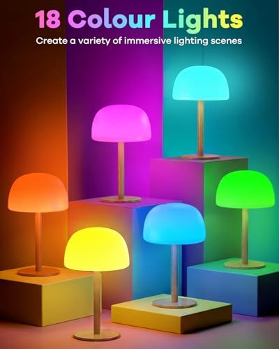 Waterproof Shower Lamp Cordless Lamp - 7500mAh Rechargeable Table Lamp, Bathroom Lamp, RGB 15 Colors & 3 Color Temperature Touch Dimmable, Shower Light for Inside Shower, Bathtub, Bedroom, 2PCS - Image 2