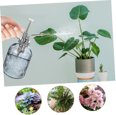 Yardwe 350ML Glass Plant Mister Spray Bottle Vintage Plant Spray Bottle Watering Bottle Small Watering Can (Silver) - Image 7