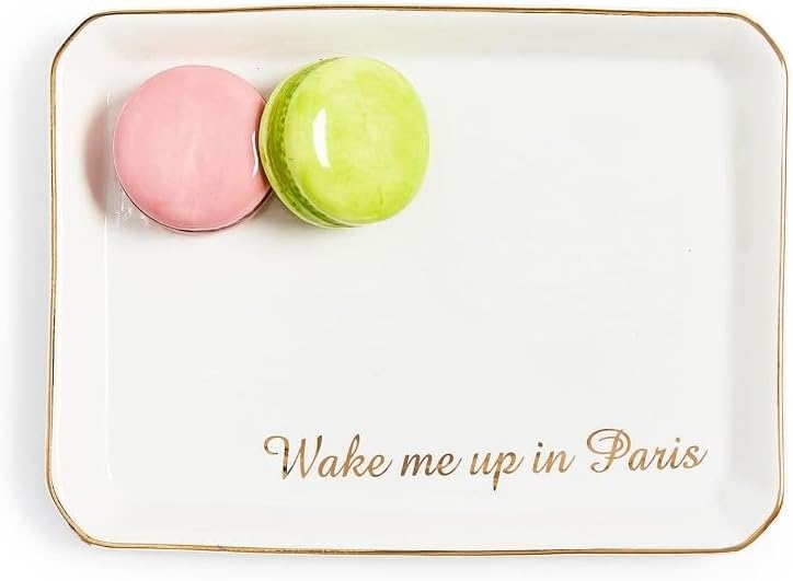 Two's Company Macaron Tres Iconic Trinket/Desk Tray with Saying in Gift Box by Unknown