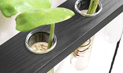 Mkono Plant Propagation Station, 3 Tier Black Wall Hanging Vase Test Tubes - Image 4