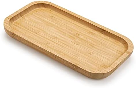 Bamboo Vanity Tray, Bathroom Counter Tray, Toilet Tank Tray, Bathroom Tray for Organizing and Home Decor, 9.8 x 5.5 x 0.8 inch by XIMISISE