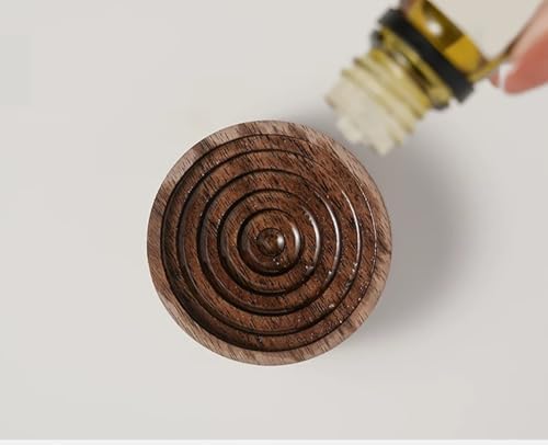 Wood Essential Oil Diffuser, Wooden Aromatherapy Diffuser, Small Round Oil Diffuser for Home Office Car Yoga Rooms SPA Centers - Image 3