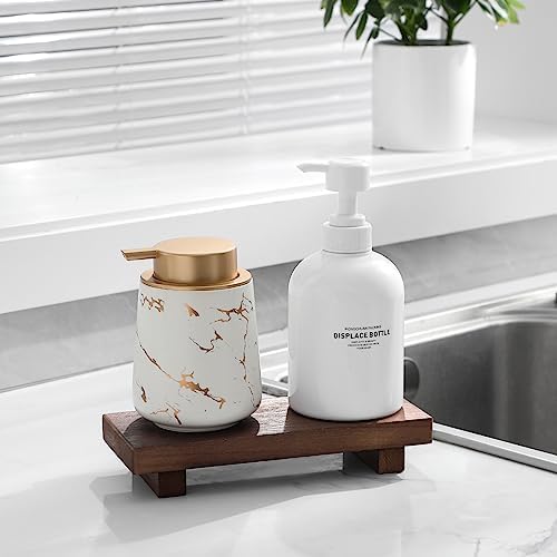 Wood Bathroom Tray Farmhouse Decor Kitchen Soap Holder, 8.7" x 3.6" Walnut - Image 3