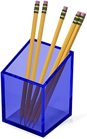 OfficeGoods Acrylic Pen and Pencil Holder, Blue - Image 4