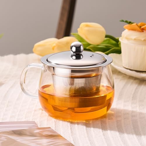 PARACITY Tea Cup with Infuser and Lid, 13 oz Glass Tea Infuser Mug - Image 6