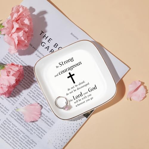 Christian Gifts for Women Bible Verse Ring Dish Religious Gift Trinket Tray - Image 2