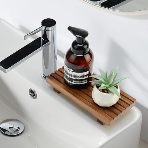 Acacia Wood Riser for Bathroom Counter Tray Decor Kitchen Sink Soap Dish - Image 2