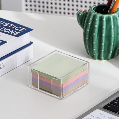 Acrylic Sticky Note Holder Self Stick Note Pad Holder for Classroom Office Desk Organizer - Image 5